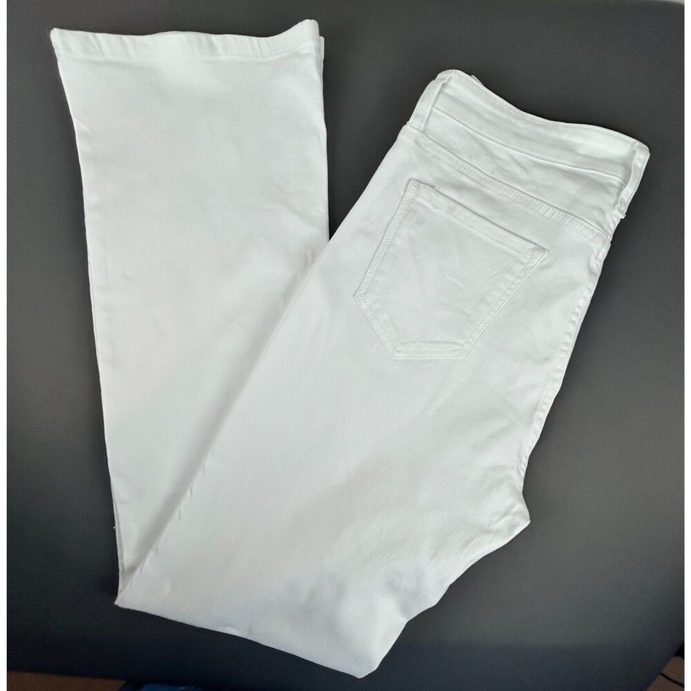 Boston Proper White Denim Wide Leg Jeans Size 10 - Picture 2 of 11